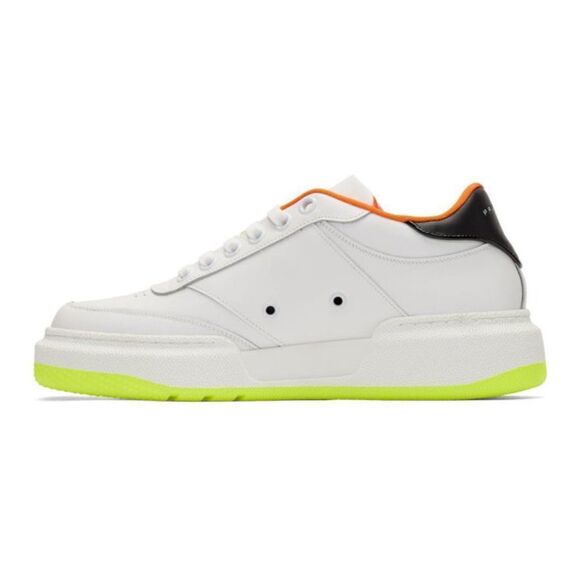 Paul Smith Hackney Flourescent Sole Sneaker White 8 NWT - Picture 3 of 5